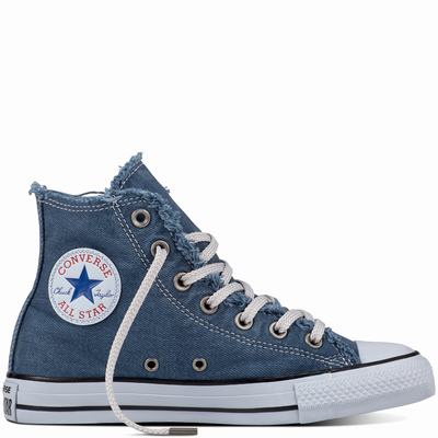 Converse Chuck Taylor All Star Denim Washed High Tops Womens - Blue/Grey Shoes (391SWTDU)